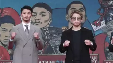 Dua petinju asal Jepang, Junto Nakatani dan Naoya Inoue.