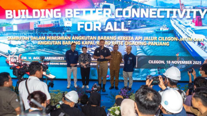 Krakatau Steel dan Menko Infrawil AHY Resmikan Jalur Logistik Multimoda Cilegon
