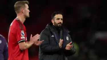 Ruben Amorim saat Man United kalah 0-1 dari Everton di Old Trafford