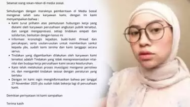 Surat pemecatan Anita Dewi, penumpang KRL yang kehilangan tumbler Tuku hingga pegawai KRL dipecat