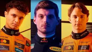 Lando Norris, Max Verstappen dan Oscar Piastri