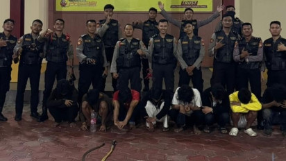 Diduga Hendak Tawuran, 8 Pemuda Diamankan Polisi di Bawah Flyover Roxy