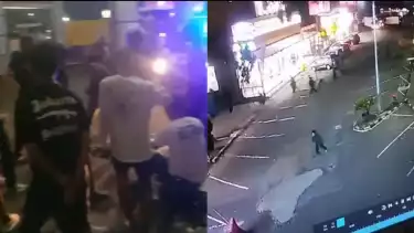 Potret CCTV aksi brutal sekelompok OTK menyerang rombongan suporter Persija Jakarta di Rest Area KM 39 Tol Jakarta-Cikampek