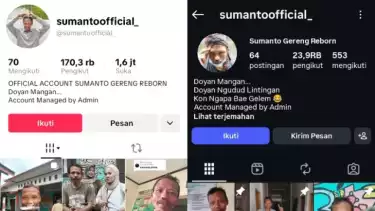 Akun media sosial Sumanto, manusia kanibal asal Purbalingga
