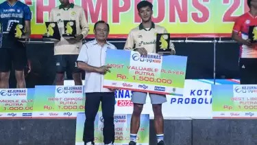 Pemain Pasundan, Fauzan Nibras jadi MVP di Kejurnas Voli U-19 2025