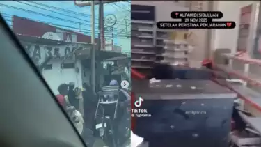 Penjarahan Minimarket di Kota Sibolga