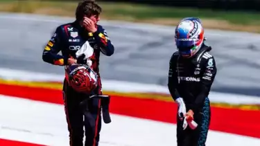 Max Verstappen dan Kimi Antonelli di F1 GP Austria 2025