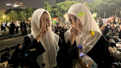 Cerita Anak Pesantren Asal Cicurug Ikut Acara Reuni Akbar 212 di Monas: Baru Pertama Kali, Sengaja Mau Cari Ilmu