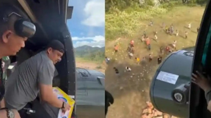 Viral Helikopter TNI Lempar Bantuan untuk Korban Banjir dari Udara, Warga Keluhkan Makanan Rusak, TNI Janji Evaluasi Total