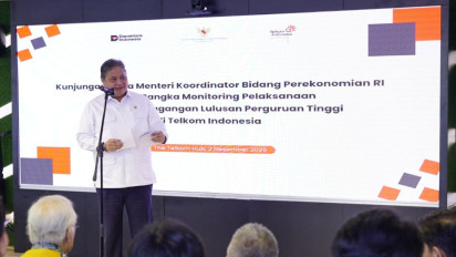 Menko Airlangga Tinjau Pelaksanaan Program Pemagangan Nasional di Telkom