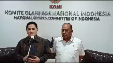 Menpora Erick Thohir bersama Ketum KONI Marciano Norman