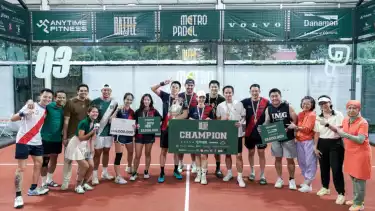 Battle of Schools: Parents Edition berlangsung di Padel Pro Satrio Club, Kuningan, Jakarta.