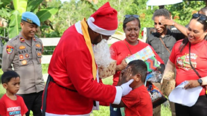 Beri Rasa Aman Jelang Natal, Polres Sarmi Gelar Patroli Santa Ceria