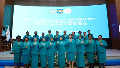 Tri Tito Lantik Anggieta Bestari Tabo sebagai Ketua TP PKK dan Tim Pembina Posyandu Papua Pegunungan