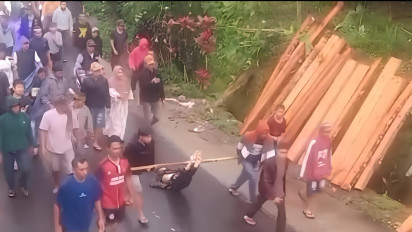 Pria Terduga Pemerkosa Difabel di Gowa Diarak dan Diseret Keliling Kampung