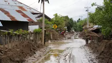 Daerah terdampak bencana banjir.