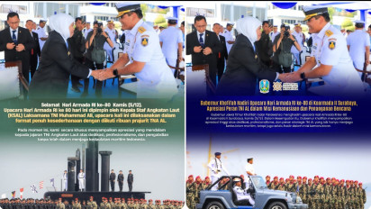 Gubernur Khofifah Hadiri Peringatan Hari Armada RI Ke-80, Apresiasi Kontribusi dan Sinergi TNI AL