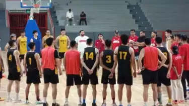 Para pemain Timnas Basket Putra Indonesia