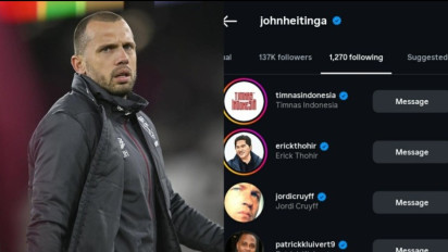 Kedapatan Follow Instagram Erick Thohir dan Timnas Indonesia, Suporter Sebut John Heitinga Isyaratkan Tertarik Latih Garuda