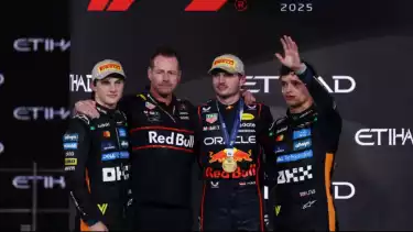 Max Verstappen, Lando Norris dan Oscar Piastri di F1 GP Arab Saudi 2025