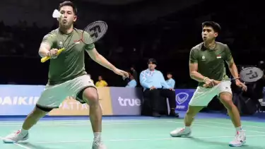 Sabar/Reza sumbang poin untuk Tim bulutangkis Indonesia di SEA Games 2025