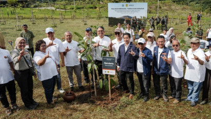 Mitigasi Bencana, Kawasan DAS Gunung Pangrango Kembali Ditanami Pohon