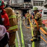 Keluarga Korban Kebakaran Gedung Terra Drone Mulai Datangi RS Polri