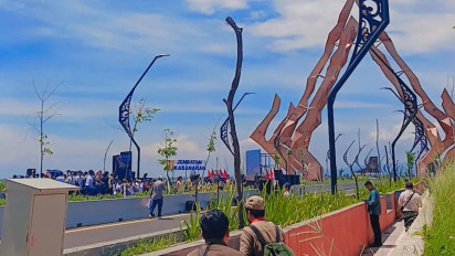Cegah Kemacetan Nataru, Satpol PP DIY Tindak PKL Berjualan di Jembatan Kabanaran