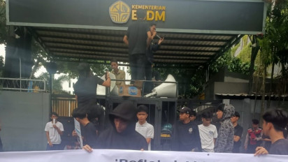 Gelar Aksi Damai di Kementerian ESDM, Massa Dorong Evaluasi Tata Kelola Pertambangan di Konawe Utara
