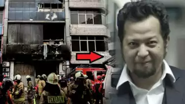 Kolase foto insiden kebakaran gedung Terra Drone dan Michael Wishnu Wardana Managing Director Terra Drone Indonesia