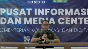 Kepala Pusat Data, Informasi dan Komunikasi Kebencanaan BNPB, Abdul Muhari dalam konferensi pers, Kamis (11/12/2025) sore.