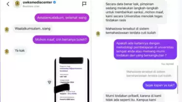 Universitas Wijaya Kusuma Surabaya (UWKS) akan sanksi status mahasiswa konten kreator Adimas Firdaus alias Resbob