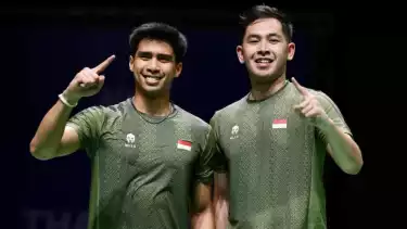 Ganda Putra Indoensia Sabar Karyaman Gutama/Moh Reza Pahlevi Isfahani di SEA GAmes 2025