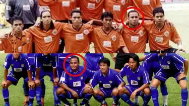 Imran Nahumarury (yang dilingkari merah) saat berseragam Persija Jakarta dan Persib Bandung