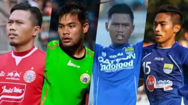 Toni Sucipto dan Aliyudin saat berseragam Persija Jakarta dan Persib Bandung