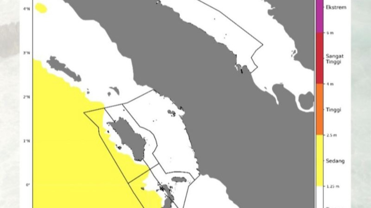 BMKG: Gelombang 2,5 Meter Berpotensi Terjadi di Perairan Nias
            - galeri foto