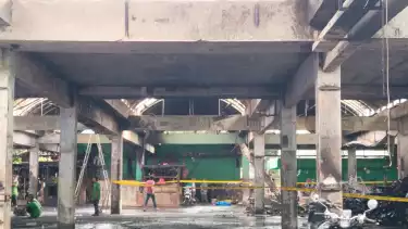 Kondisi Pasar Induk Kramat Jati usai kebakaran