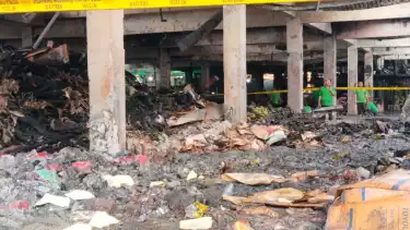 Kondisi Pasar Induk Kramat Jati usai kebakaran