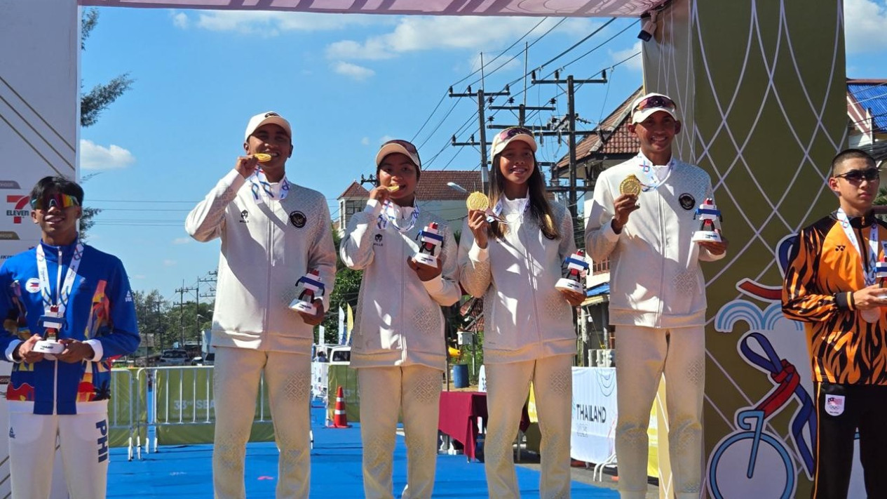 Sapu Bersih Medali Emas SEA Games 2025 Bukan Kebetulan, Hasil TC Matang Tim Triathlon Indonesia 
            - galeri foto