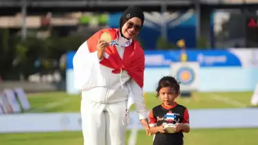 Atlet panahan Diananda Choirunisa raih medali emas SEA Games 2025 dalam kondisi hamil