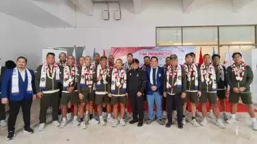 Tim Polo Air Putra Indonesia tiba di Tanah Air