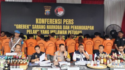 Polrestabes Medan Tangkap 34 Tersangka Kasus Narkoba Selama 72 Hari