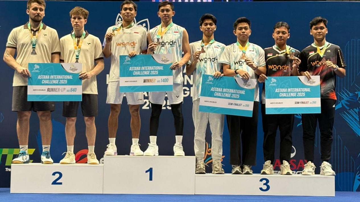 Tim Bulu Tangkis Indonesia Jadi Juara Umum, Rian/Rahmat Raih Gelar Pertama di Astana International Challenge 2025
            - galeri foto