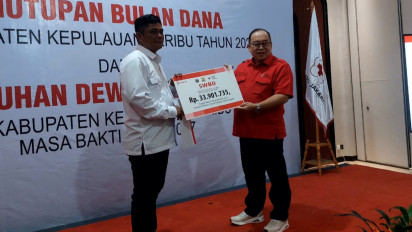 Bulan Dana PMI Tahun 2025, Kepulauan Seribu Serahkan Rp33 Juta ke DKI Jakarta