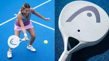 Raket padel Head One Ultralight White Padel Bat dengan carbon 12K