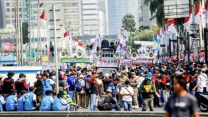 Gelombang Massa Buruh akan Demo Besar-Besaran di Istana Negara dan Gedung Sate Hari ini, Tuntut Upah Rp6 Juta