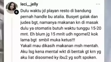 Tangkapan layar curhatan netizen soal Atalia Praratya