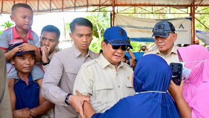 Janji Prabowo di Hadapan Pengungsi Banjir Tapsel: Presidenmu Tidak Pernah Meninggalkan Kalian