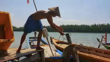 Ilustrasi nelayan tambak