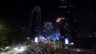 Suasana acara From Jakarta With Love saat perayaan Tahun Baru 2026, Minggu (31/12/2025)